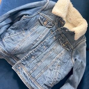 Denim sheep lined jacket